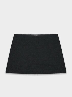 Aritzia Babaton Black Textured Mini Skirt